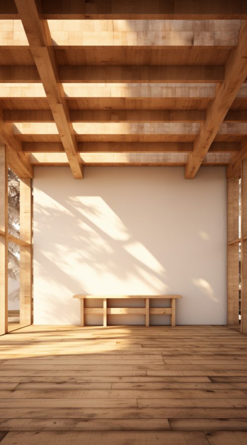 Equipo de empresa de madera en Madrid instalando estructura